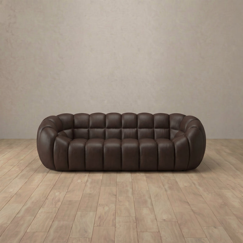 Top Grain Leather::Cuban Sofa 2 Seater Espresso Top Grain Leather 8:TGL