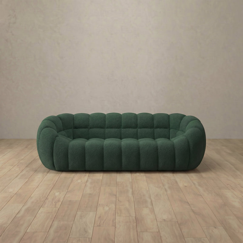 Boucle::Cuban Sofa 2 Seater Forest Green Boucle 5:BCL