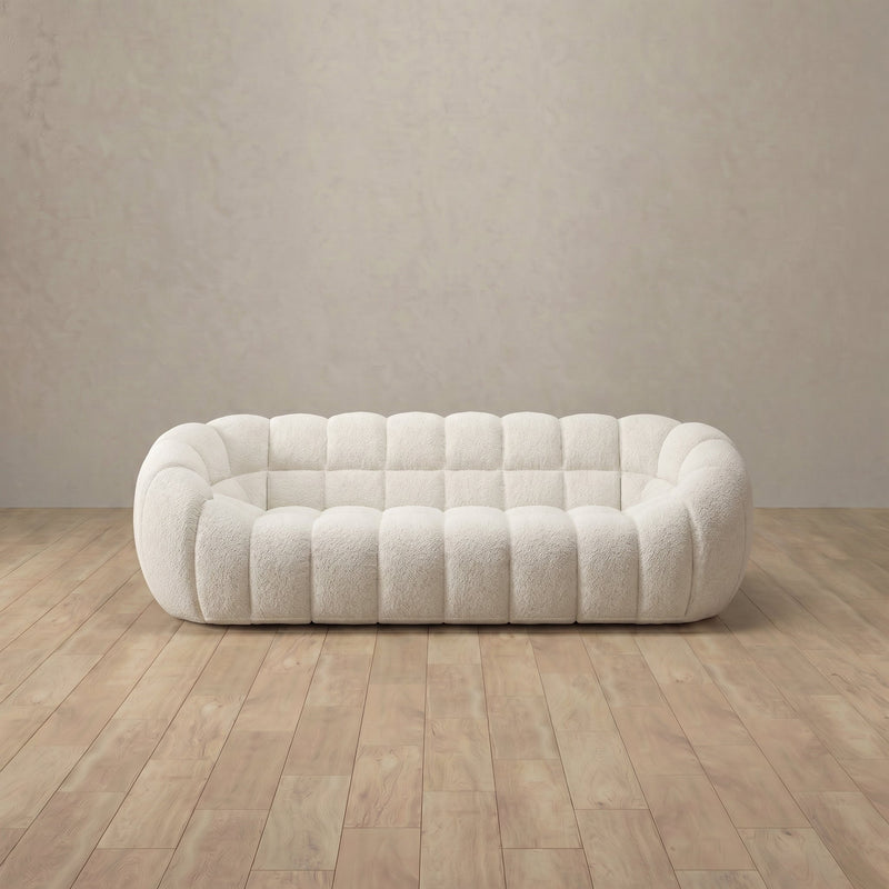 Boucle::Cuban Sofa 2 Seater OffWhite Boucle 1:BCL