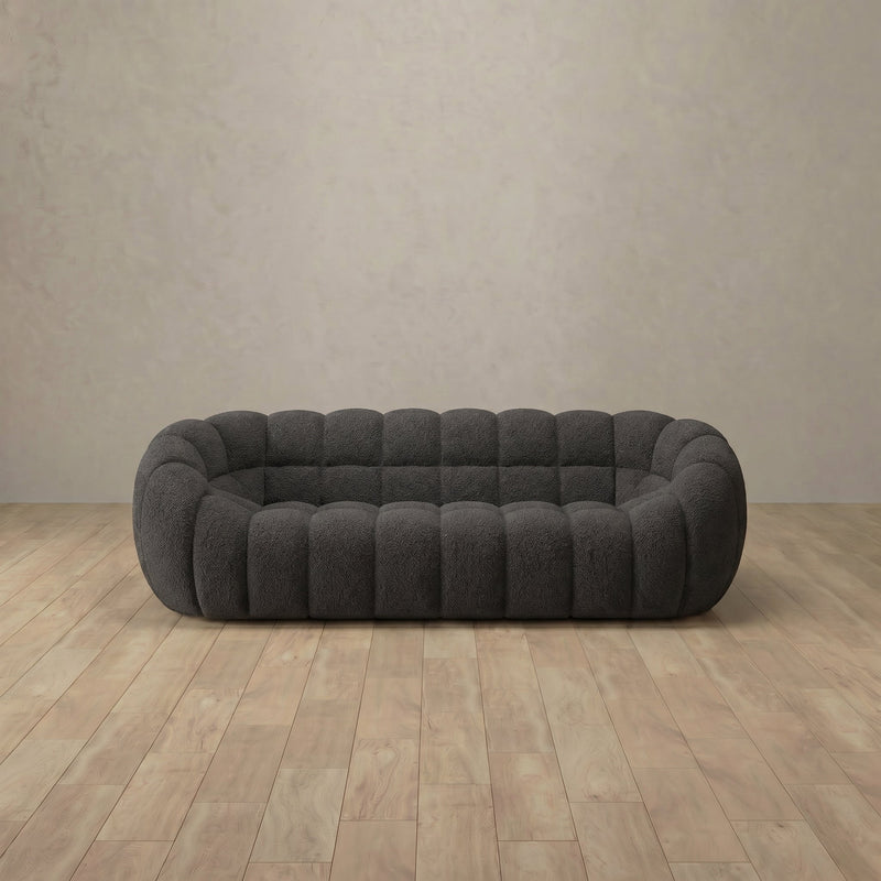 Boucle::Cuban Sofa 2 Seater Smoke 2 Boucle v2 7:BCL
