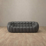 Top Grain Leather::Cuban Sofa 2 Seater Smoke Top Grain Leather