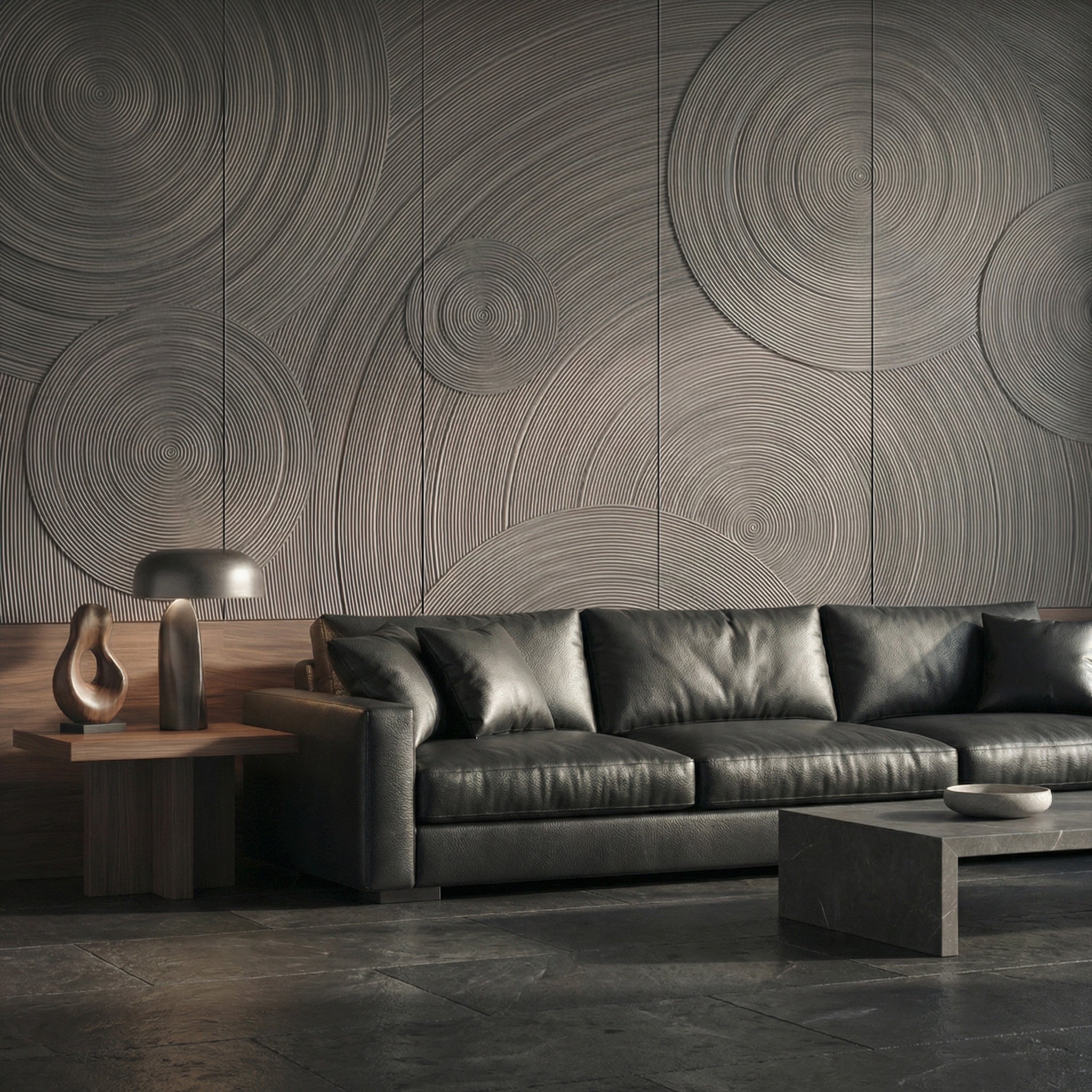 Orbital Ring Grooved Wall Panel