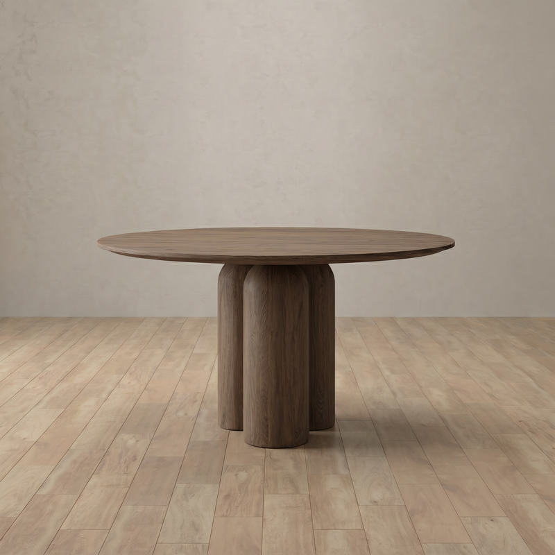 Mary Round dining table in black oak