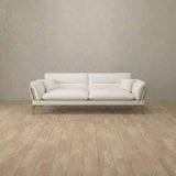 Top Grain Leather::Modern Italian Leather Sofa 2 Seater  OffWhite Top Grain Leather [grid:1:TGL]