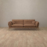 Linen Blend::Modern Italian Sofa  Loveseat (73") Cognac Linen Blend [grid:4:LB]