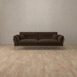 Boucle::Modern Italian Sofa  Loveseat (73") Espresso  Boucle [grid:8:BCL]