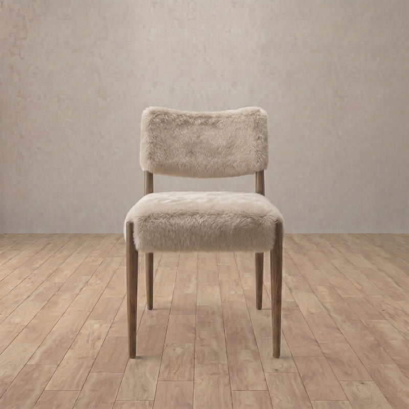 Noma Sheepskin Dining Chair — Natural
