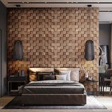 Quadri Wood Mosaic Wall Panel--New