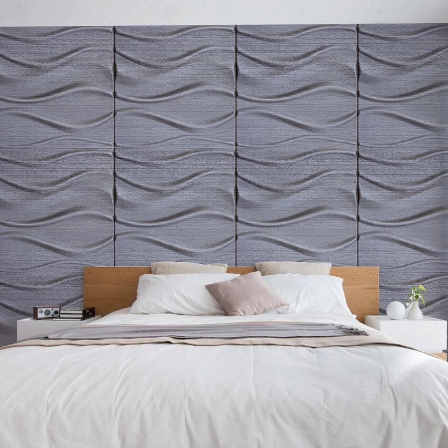 River Square 3D Leather Wall Panel