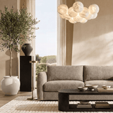 Contemporary Italian Sofa  Chaise Sectional (142")