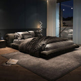 Rolled Fabric Upholstered Bed Frame