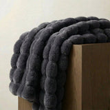 Rabbit Faux-Fur Blanket Throw