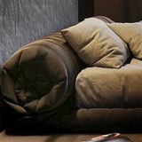 Rolled Fabric Upholstered Bed Frame