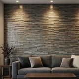 Meza 3D Wood Wall Panel - Brown/Grey/White Tones (Set of 4 or 12) — product image 1
