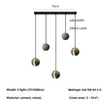 Sphered Cement Pendant Light