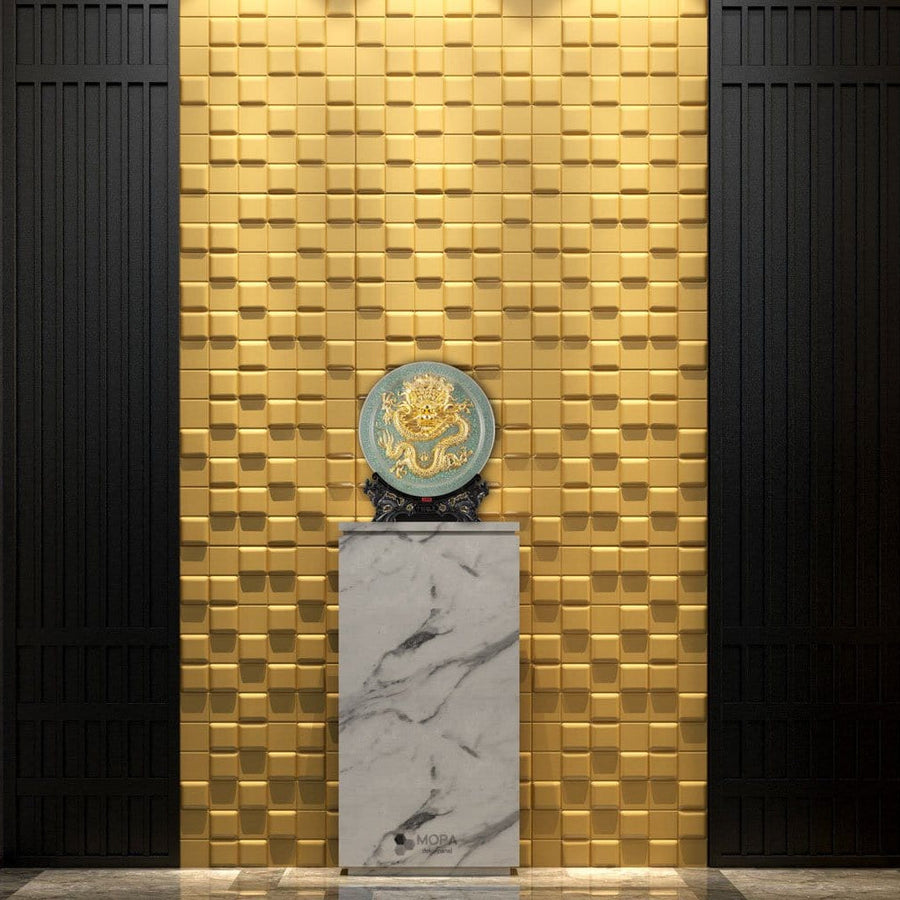 Tetris Square 3D Leather Wall Panel